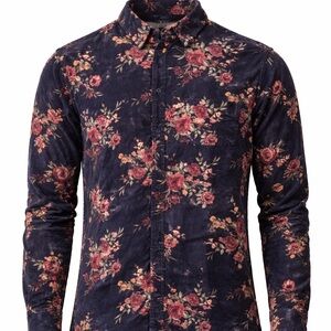 Old Navy Floral Corduroy Shirt – Size L – New With Tags